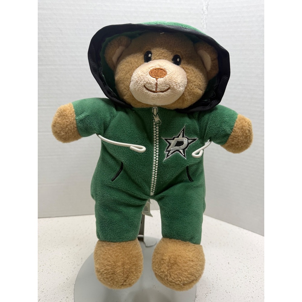 NHL Dallas Stars Forever Collectibles Plush Teddy Bear Green Jumpsuit 10in